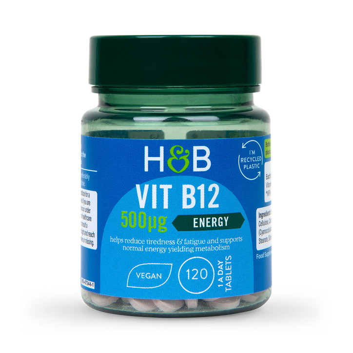 Holland & Barrett Vitamin B12 + Cyanacobalamin 500ug 120 Tablets